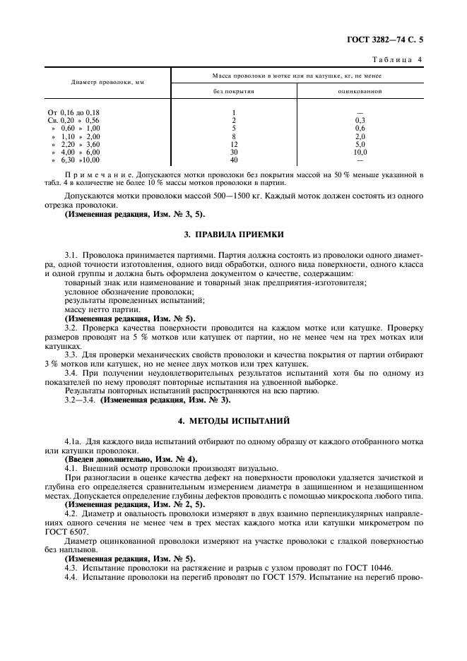 ГОСТ 3282-74: Проволока стальная низкоуглеродистая ГОСТ 3282-74: Проволока стальная низкоуглеродистая